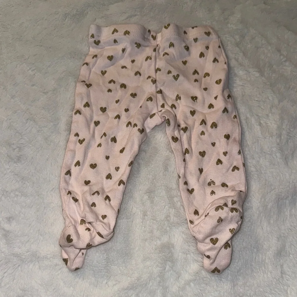 Gerber 0-3 months Organic Baby Outfit with Gold and Pink Accents